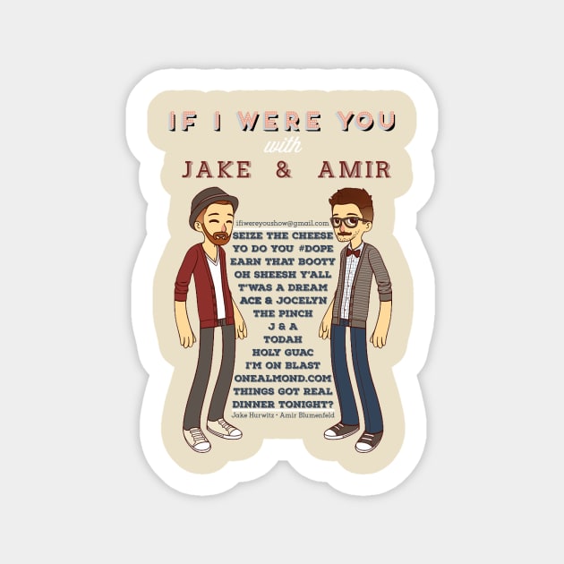 Hipster Jake and Amir Sticker by FolkBloke